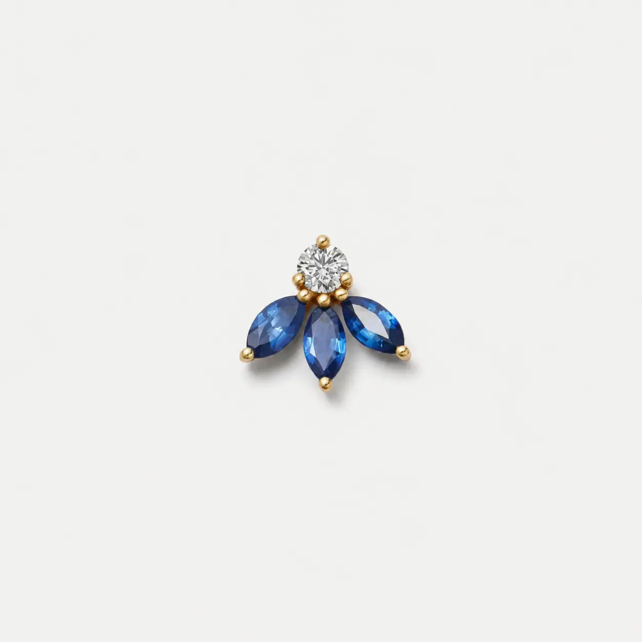 Sapphire Half Bloom Charm